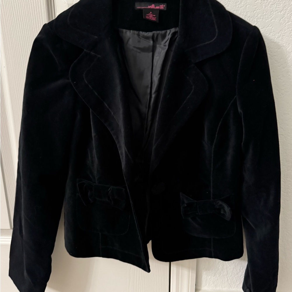 Black Velvet-Like Women's Jacket